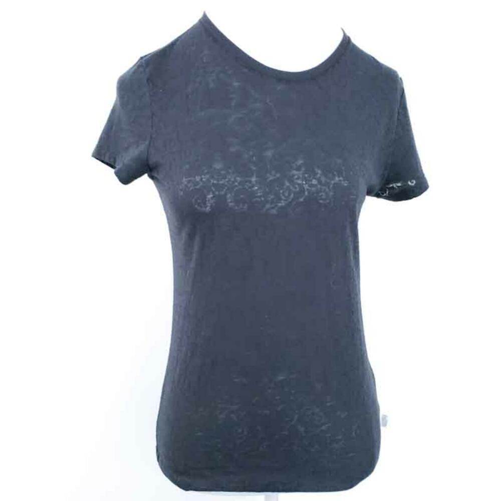 North Face Short Sleeve Shirt Black Small Hiking Outdoors Semisheer Top Stretch